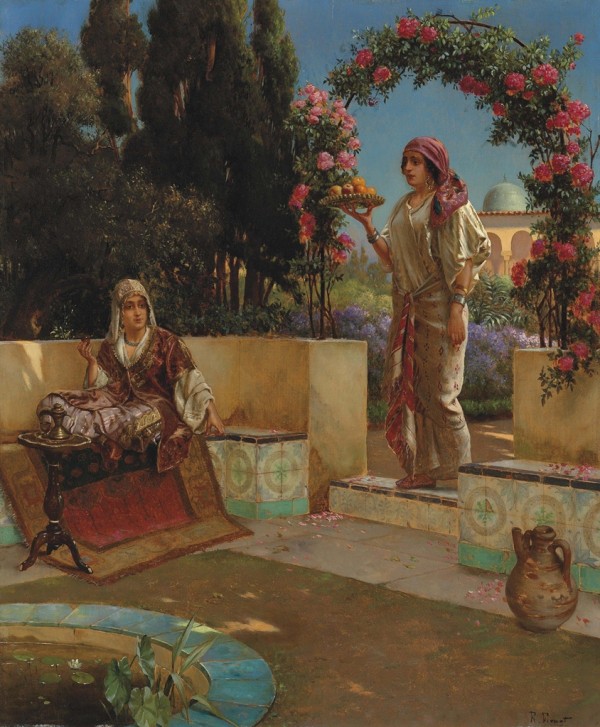 Afternoon tea by Rudolf Ernst